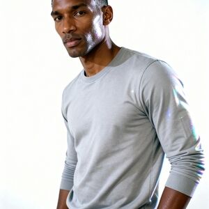 Marine Layer Long Sleeve Tee Sage Blue Gray